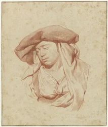 Study of a Woman, Bust Length, Facing Slightly Left and Looking Down