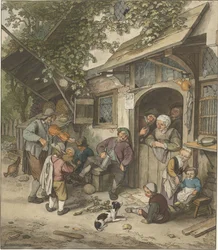 Violinist in Front of an Inn