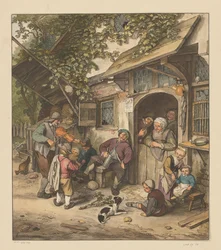 Violinist in Front of an Inn