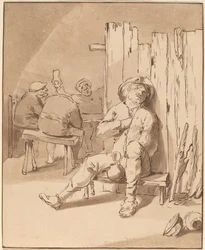 Drunken Peasant at an Inn