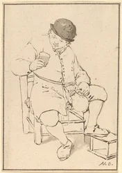 Seated Peasant with Jug, c. 1763