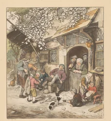 Violinist in Front of an Inn