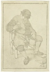 Seated Farmer with Jug