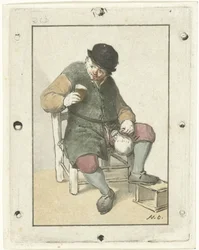 Seated Farmer with Jug