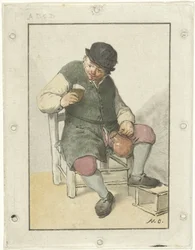 Seated Farmer with Jug