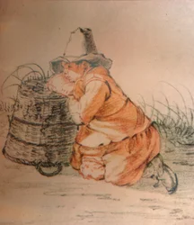 A Boy Resting on a Basket, 17th Century, 1929