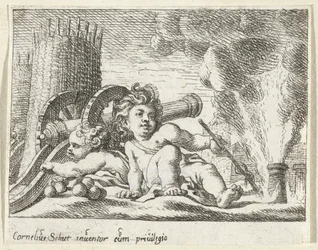 Two Children with Cannons