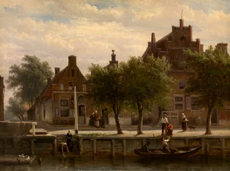 A View of the Harbour of Hasselt, Overijssel