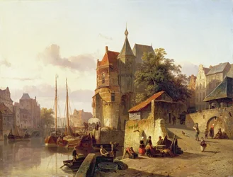 Fortified Buildings on the Banks of a Canal
