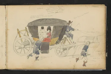 Two women in a carriage