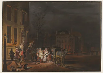 The Departure of a Party of Distinguished Gentlemen after a Merry Evening Gathering