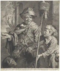 The Pied Piper with His Servant