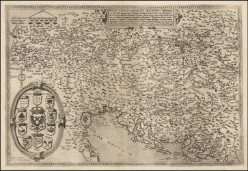 1593 Map of the Danube by Cornelis de Jode