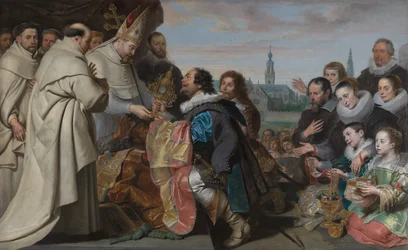The Restitution of the Church Treasures to Saint Norbert after the Defeat of the Heretic Tankelin, with a Portrait of the Snoeck Family