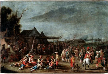 The Bivouac of Soldiers by Cornelis De Wael (1592-1667) 17th century