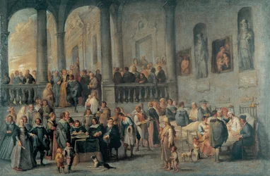 To Visit the Sick by Cornelis de Wael (1592-1667)