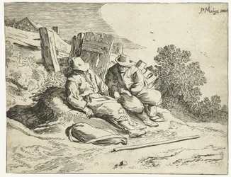 Peasants by the Side of the Road (Four Landscapes series)