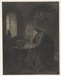 Scholar in Study Room