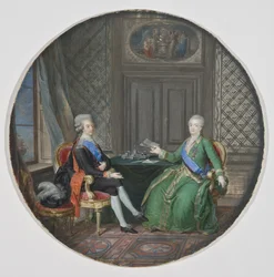 King Gustav III of Sweden and Catherine II of Russia in Fredrikshamn