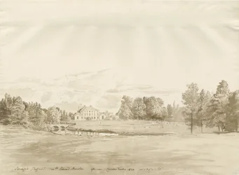 Somerford Hall: Sepia Drawing
