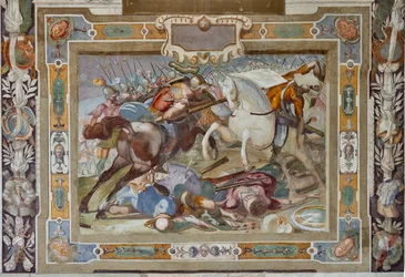 Battle Scene, from the Deeds of Godfrey of Bouillon at the Capture of Jerusalem