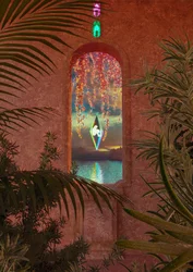 Glowing Crystal Portal Archway