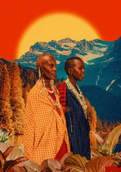Maasai Women Mountains