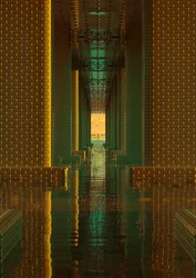 Opulent Golden Hallway