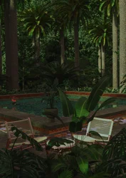Tropical Poolside Retreat