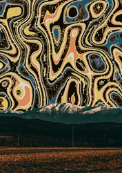 Vibrant Abstract Mountains