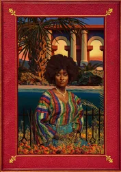 Vibrant Woman Tropical Sunset