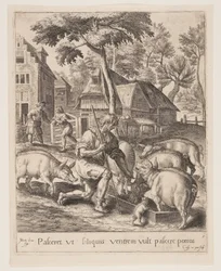 The Son Feeding the Swine, from The Parable of the Prodigal Son
