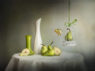 Green Pears Butterfly