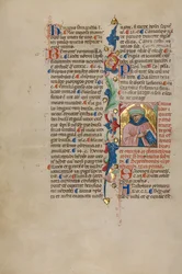 Initial T: Bust Portrait of a Man