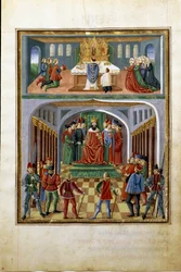 Influence of the Sun: Temporal Powers (King Before His Courtiers) and Spiritual Powers (Priest Serving in a Church)