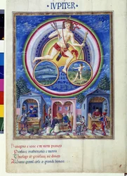 Jupiter with Zodiac Signs of Fish and Sagittarius