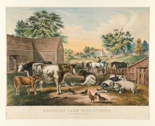 American Farm Yard - Evening