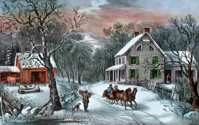 American Homestead in Winter, 1868