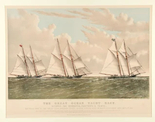 The Great Ocean Yacht Race Between the Henrietta, Fleetwing and Vesta