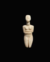 Reclining female figure, early Spedos variety, Early Cycladic II, c.2600-2500 BC