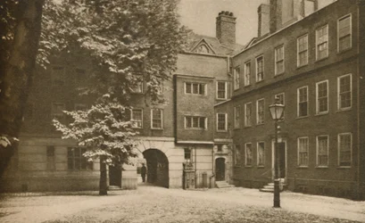 Cobbles of the Quiet Other Court in Staple Inn at Holborn, c1935