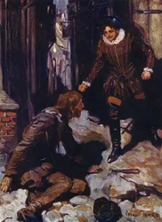 Down He Went Upon the Cobbles, and I Stood Over Him While He Lay and Groaned