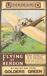 Flying at Hendon, an advertising poster (1914)