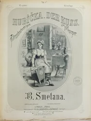 Cover of the score of The Kiss by Bedřich Smetana (1824-84)