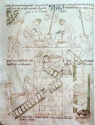 The Construction of the Tower of Babel, from the Velislav Bible