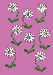 Daisies Repeat Pink Background