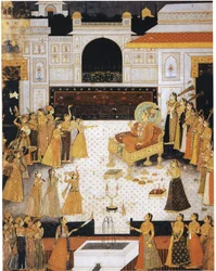 Maharaja Abhai Singh Watching a Dance Performance