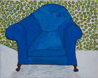 Blue Armchair and Flowers