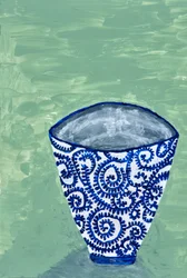 Blue Swirl Vase