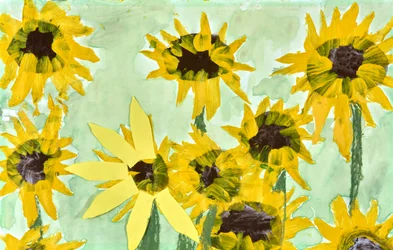 Cheerful Yellow Sunflowers